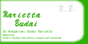 marietta budai business card